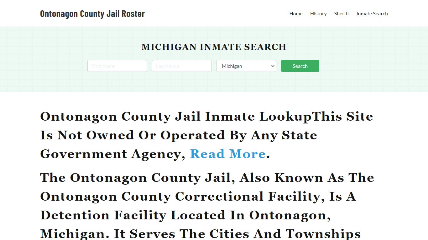 Ontonagon County Jail Roster Lookup, MI, Inmate Search