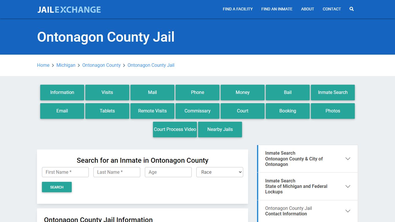 Ontonagon County Jail Roster Lookup, MI, Inmate Search